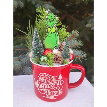 Grinch Bögrés Dekoráció